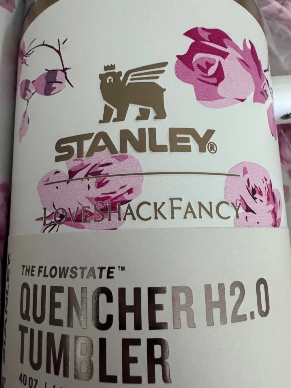 Stanley Loveshack Fancy 40oz Quencher with lid, straw and straw cap NEW